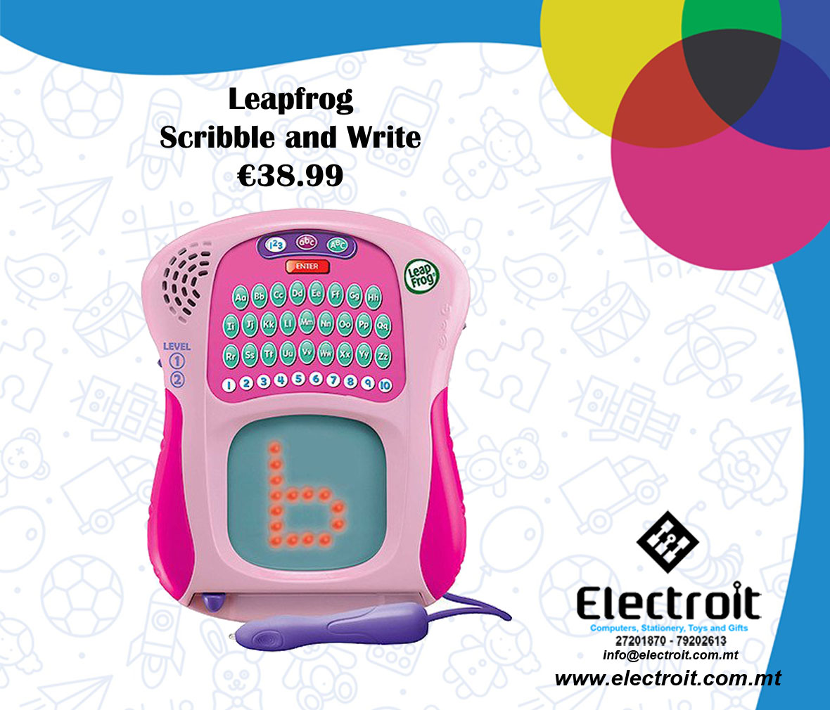 LeapFrog Scribble and Write Pink - Electroit